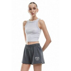 Pantaloni scurti cu talie elastica si imprimeu imagine