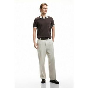 Tricou polo cu guler contrastant imagine