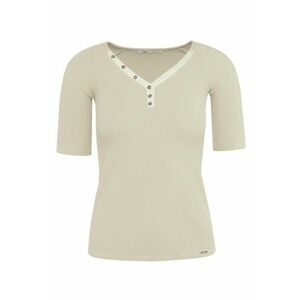 Tricou cu nasturi decorativi si maneci raglan imagine