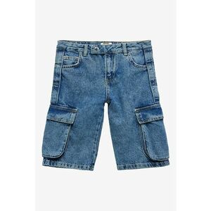 Bermude din denim cu buzunare cargo imagine