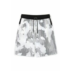 Pantaloni scurti de baie cu imprimeu si talie ajustabila imagine