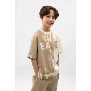 Tricou cu imprimeu si maneci cazute imagine