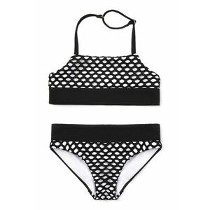 Costum de baie din doua piese cu model cu buline imagine