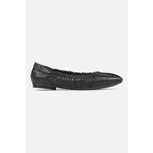 Balerini din piele cu model uni imagine
