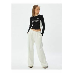 KOTO - Bluza crop cu decolteu la baza gatului imagine