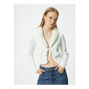 Cardigan cu blana sintetica imagine