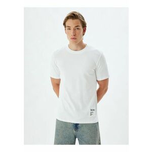 Tricou din bumbac cu decolteu la baza gatului imagine