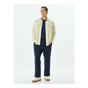 Pantaloni drepti cu aspect striat imagine