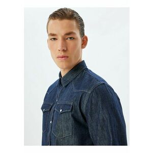 Jacheta-camasa cambrata din denim imagine