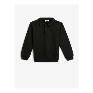 Bluza de trening din bumbac cu guler polo imagine