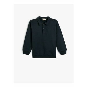 Bluza de trening din bumbac cu guler polo imagine