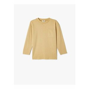 Bluza lejera din bumbac cu buzunar aplicat imagine