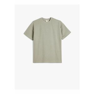 Tricou de bumbac cu maneci cazute imagine