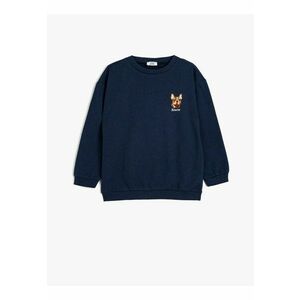Bluza de trening din amestec de bumbac cu decolteu rotund imagine