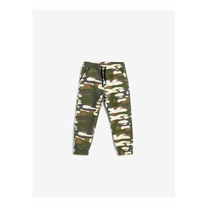 Pantaloni de trening cu snur de ajustare si imprimeu camuflaj imagine