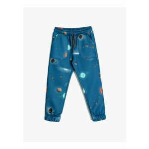 Pantaloni de trening cu model si snur de ajustare in talie imagine