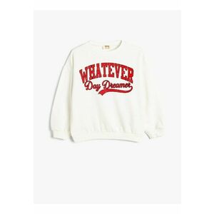 Bluza de trening lejera cu imprimeu text imagine