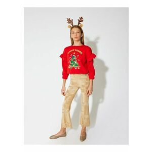 Bluza de trening cu model de Craciun si volane imagine