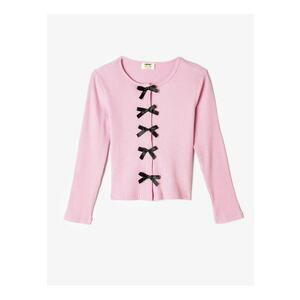 Bluza din amestec de bumbac cu funde imagine