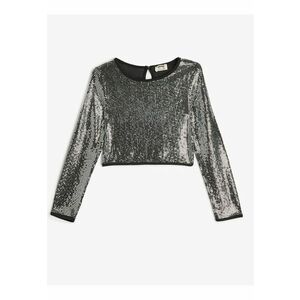 Bluza crop cu paiete imagine