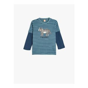 Bluza din amestec de bumbac cu model in dungi imagine