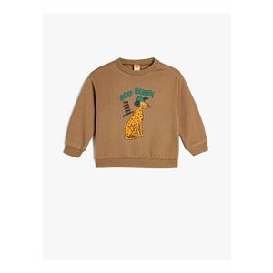 Bluza de trening cu decolteu la baza gatului si imprimeu grafic imagine