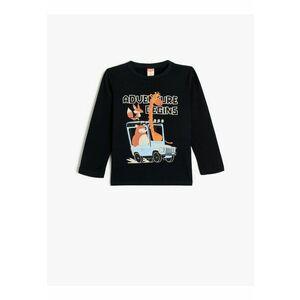 Bluza de bumbac cu imprimeu imagine