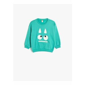 KOTO - Bluza de trening cu imprimeu si maneci cazute imagine
