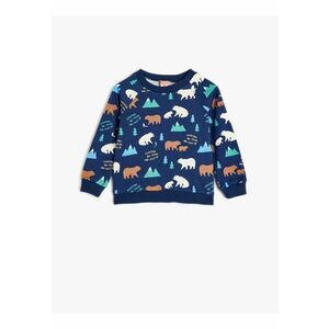 Bluza de trening cu decolteu la baza gatului si model grafic imagine