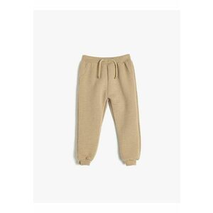 Pantaloni de trening din amestec de bumbac cu snururi de ajustare imagine