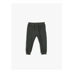 Pantaloni de trening din bumbac cu model uni imagine
