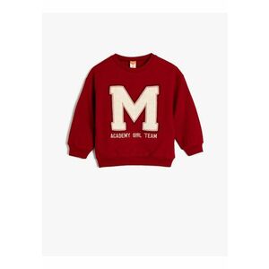 Bluza de trening cu decolteu la baza gatului si aplicatie text imagine