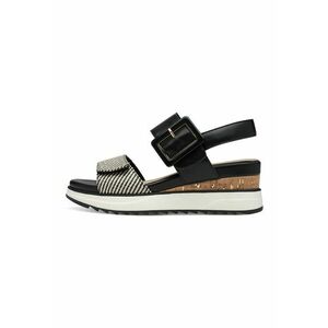 Sandale wedge cu garnituri din piele ecologica imagine