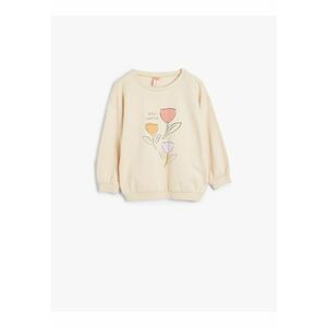 Bluza de trening cu decolteu la baza gatului si imprimeu imagine