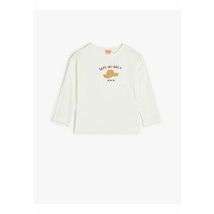 Bluza din bumbac cu broderie text imagine