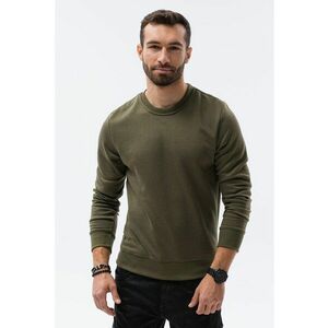 Bluza sport regular fit cu decolteu la baza gatului - Verde militar - imagine