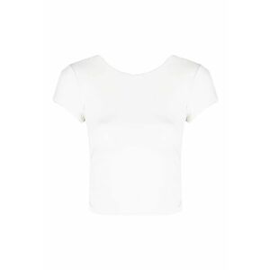Tricou ajustabil cu decupaje - Alb - imagine