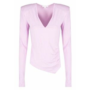 Bluza cu decolteu in V si fronseuri - Lila - 34 imagine