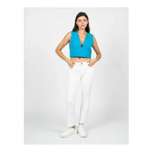 Crop top cu decolteu adanc in V - L imagine