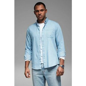 Camasa din material chambray cu imprimeu grafic imagine