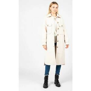 Palton lung regular fit cu nasturi - 34 imagine