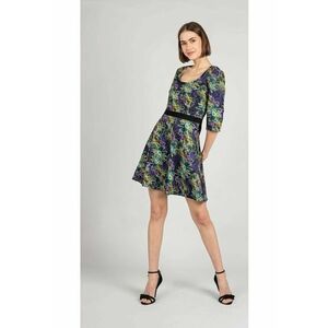 Rochie evazata cu imprimeu floral - 38 imagine