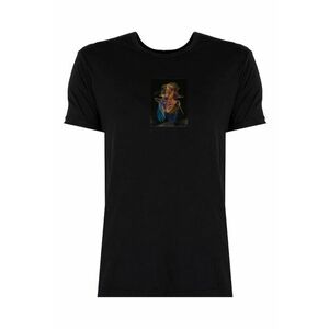 Tricou din bumbac cu decolteu la baza gatului - imagine