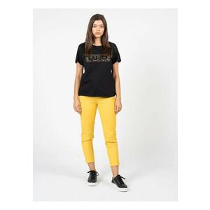 Pantaloni crop cu talie inalta Lungo - Galben - 36 imagine