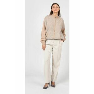 Pantaloni drepti cu talie inalta Velluto - Alb - 38 imagine