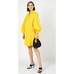 Rochie midi cu maneci lungi cu mansete - 36 imagine