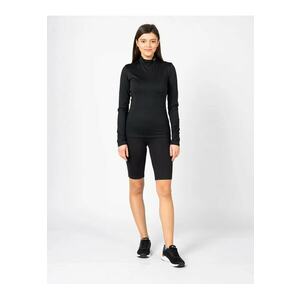Bluza cu guler scurt - Negru - imagine