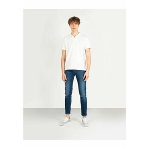 Tricou cu guler polo si imprimeu text - imagine