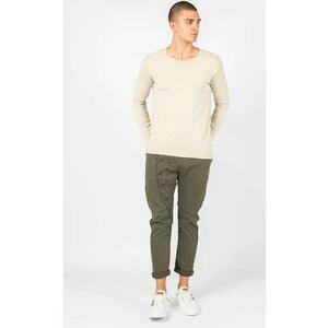 Bluza cu decolteu rotund - Bej - imagine