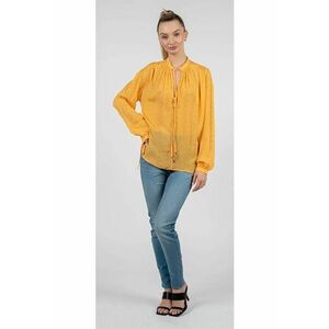 Bluza vaporoasa semi-transparenta - Portocaliu - 36 imagine